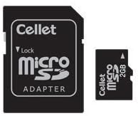 MicroSD de 2 GB do Cellet para Motorola RAZR HD Smartphone Flash Custom Flash Memory, transmissão de alta velocidade,