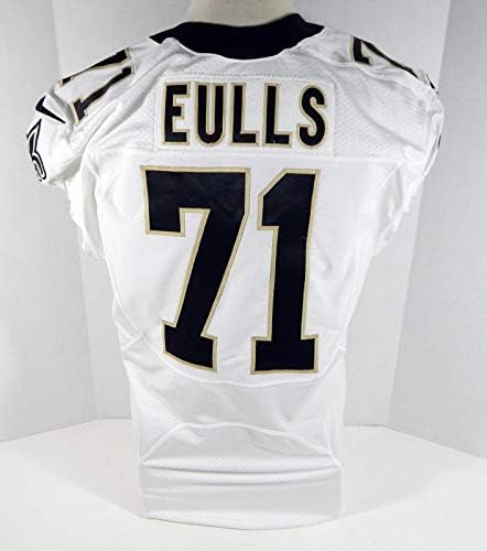 2015 New Orleans Saints Kaleb Eulls 71 Jogo emitiu White Jersey NOS0144 - Jerseys não assinados da NFL usada