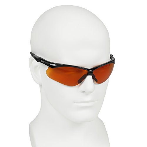 Kleenguard Nemesis CSA Glasses de segurança, certificação CSA, lente de escudo azul de cobre com moldura preta, 12 pares