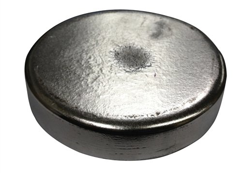 Disco fundido de zinco - 4 polegadas de diâmetro x 1 polegada de espessura