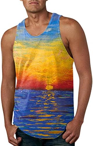 Tanques de praia floral masculino tops de novidade com mangas camisetas havaí tanques de férias de verão