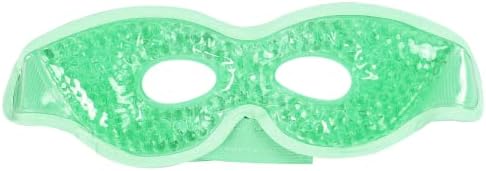 Máscara de olho frio máscara reutilizável para enxaqueca, olhos cansados, olheiras, dores de cabeça, ressaca, dor sinusal - verde