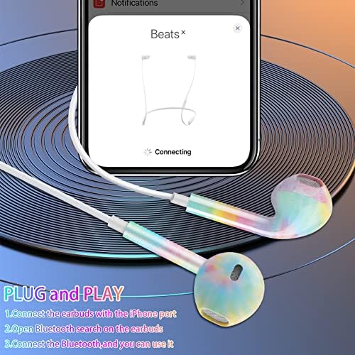 Fones de ouvido xnmoa 2 pacote e fones de ouvido com iphone, fones de ouvido por meio de controle de microfone e volume, compatíveis