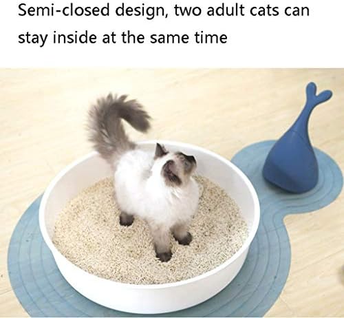 Caixa de areia de gato Caixa de areia de baleia grande totalmente fechada, suprimentos criativos de gato de gato de gato