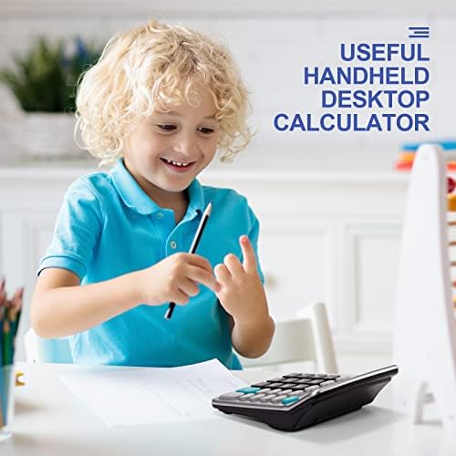 8 calculadoras de mesa de embalagem com botões grandes e calculadoras de desktop de potência dupla grande e grande calculadora