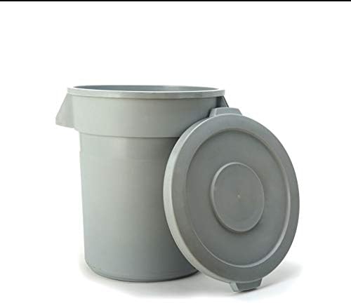 Lixo lata de lixo de lixo de lixo multiuso de grande capacidade de grande capacidade pode fábrica barre de barril de matéria-prima restaurante lixo de cozinha lixo com tampa redonda de armazenamento 37L/76L Banheiro lixo de lixo de lixo