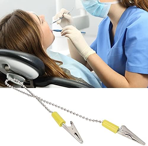 5pcs clipe de babador de laboratório dental para apertar o babador dental sem fio descartável, suporte de guardana