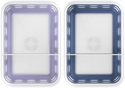 Conjunto de controle de porção de armazenamento de alimentos divididos em plástico Ello Conjunto com tampas à prova de