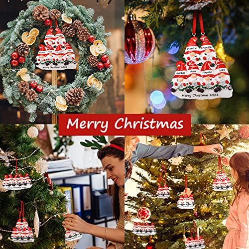 2022 Ornamento de família Ornamento de Natal personalizado Papai Noel Gnome Gnome DIY Família de decoração personalizável