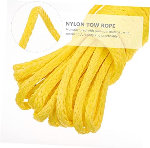 Favomoto 1pc Cupro de reboque corda sintética guincho de guincho de cabo de reboque de reboque de reboque de cabo de reboque corda puxando corda de guincho de corda elétrica de nylon amarelo de nylon.