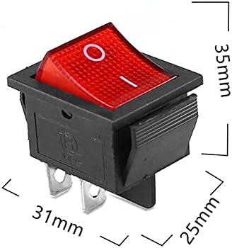 Velore KCD4 Rocker interruptor On-off 2 Posição 4 pinos/6 pinos Equipamento elétrico com tampa de chave de alimentação