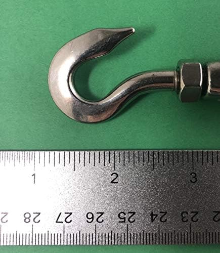 2 peças aço inoxidável 316 5/16 UNC Turbuckle Hook and Eye Marine Grade