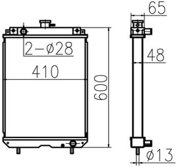 FridayParts Water Tank Radiator 20U-03-41110 20U0341110 para Komatsu PC58UU-3