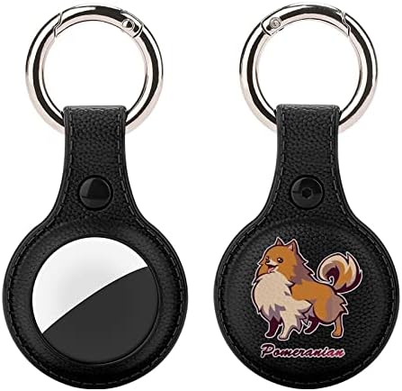 Suporte fofo da pomerânia para airtag anel de chave TPU Proteção Caso Localizador de capa Tag para carteira Pets de