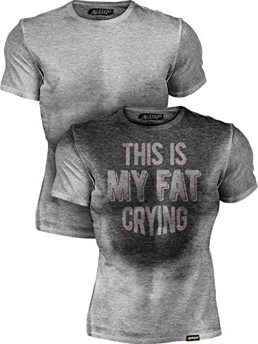 A Actizio Men's Workout Shirt Sweat ativou o exercício motivacional da academia Wicking Fitness - esta é a minha gordura chorando