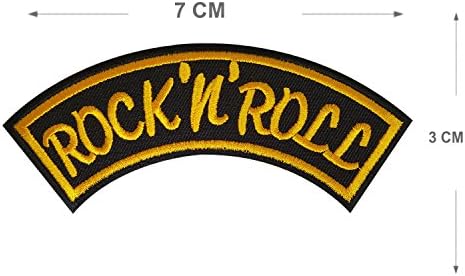 Tenner London Rock n Roll Bordado de bordado de ferro ou costurar em apliques de transferência de motivos bordados