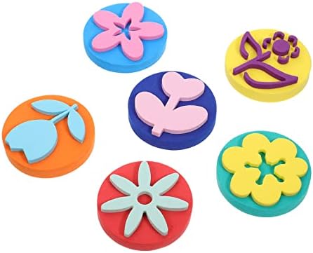 Favomoto Kids selos 18 PCs Ferramenta Desenho de flor Pintura de espuma de esponja Pintura Carimbo de tinta artesanato