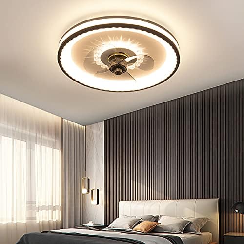 Fã Fehun 48cm com luz de teto e controle remoto silencioso 3 velocidades Bedroom LED Dimmable Fan Light com timer 36W moderno