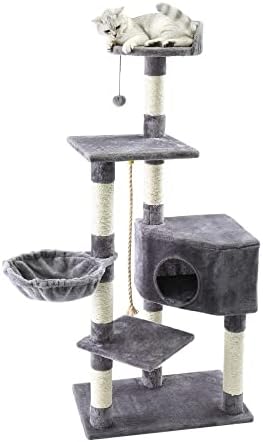 Houkai Multi-Level Cat Tree Play House Climber Activity Center Tower Hammock Furniture Post Scratch para gatinhos