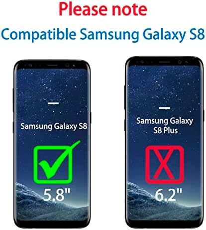 Caso de zagueiro para Samsung Galaxy S8, capa de telefone Bisbkrar [grau militar] 3 em 1 Proteção robusta à prova de choque,