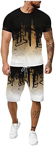 STOOTA TRUSTRO CASual de duas peças Slim Fit para homens, vestuário esportivo camisetas de manga curta shorts de corrida de