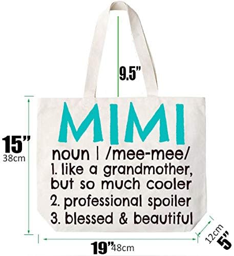 Cocovici Mimi Definição Canvas Bag Idéia de presente de vovó para Mimi Book Bag Mimi Presente