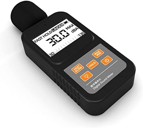 Nuopaiplus Professional decibel medidor, medidor de nível de som digital 30-130dB Detector de ruído de decibéis de áudio lento de áudio Monitor do instrumento Sensor