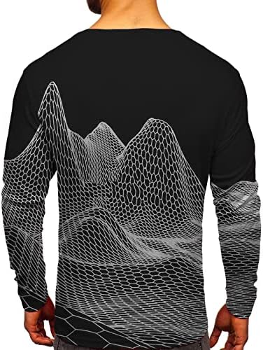 Sorto de moletom casual da tripulante masculino Novelty 3D DIGTAL PRIMA