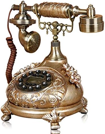Telefone retrô de Walnuta, imitação de disco de cobre em casa e escritório por telefone criativo telefone fixo Fashion Fashion Vintage Telefone, hotel