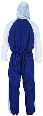 SAS Safety 6938 LON Suit Nylon Cotton Coverall, grande, branco