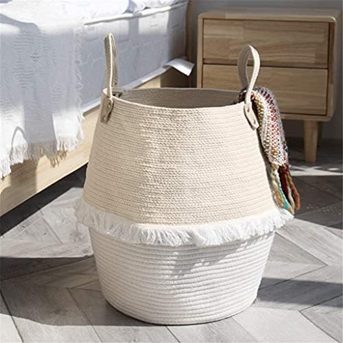N/A` cesto tecido de armazenamento cesto de cesta de cesto de algodão organizador de recipientes para bebês recipientes