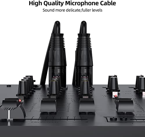 Cabo dteedck xlr 6 pés, cabo de microfone xlr 3 pinos machos para fêmea, xlr a xlr cordão de microfone balanceado