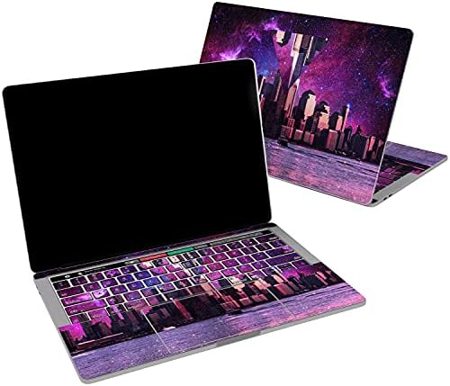 Lex Altern Vinyl Skin Compatível com MacBook Air de 13 polegadas Mac Pro 16 Retina 15 12 2020 2019 2018 Abstract Hipster City Purple Geometry Triangle Art Sticker Protetor