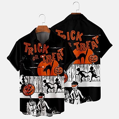 Camisetas de Halloween T para Men Butrow Up Sheeve Halloween Pumpkin Blouse regular Blouse Lightweight01