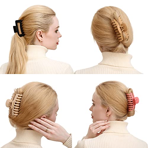 Askfeel 8pack de 3,5 polegadas de cabelos médios clipes para mulheres, clipes de cabelo para cabelos cacheados grossos