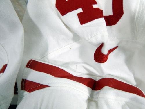 2014 San Francisco 49ers Asante Cleveland 45 Jogo emitiu White Jersey 44 761 - Jerseys de Jerseys usados ​​na NFL