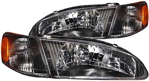 ANZO USA 121131 Toyota Corolla Crystal Black Headlight -