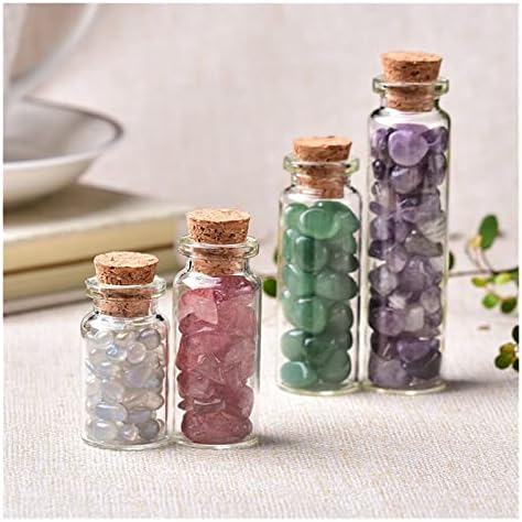 Zym116 1pc Crystal Glass Wishing Bottle Decor Home Cura Rocha Mineral Mineral Lucky Drifting Bottle Decoration Gifts Housewarming
