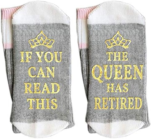 Se você puder ler isso, a rainha se aposentou engraçada de meias de lounge completa para presentes de aposentadoria para mulheres meias