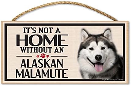 Imagine este sinal de madeira para raças de cães do Alasca Malamute