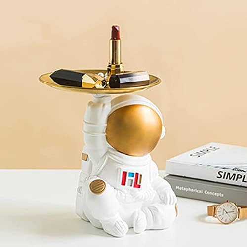 Yayong Jóias Anéis de joalheria Bandeja astronauta estatueta segurando bandeja de armazenamento Astronauta esculturas da
