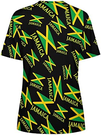 Camisas femininas de bandeira jamaica