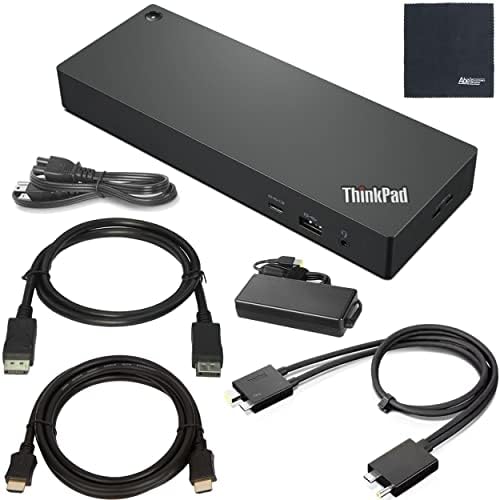 Pacote Zoomspeed para Lenovo Universal Thunder Bolt 4 Dock + Zoomspeed HDMI Cable + Zoomspeed DisplayPort Cable Kit