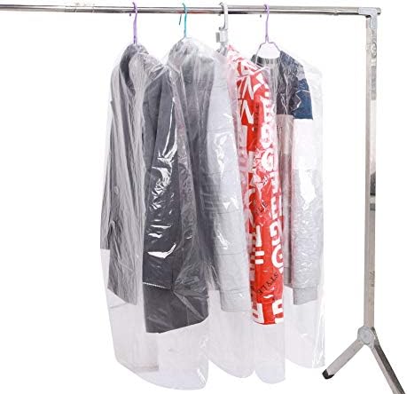 20 pacotes de sacos de vestuário de roupa transparente descartáveis ​​Lavanderia a seco Roupete de roupas de vestuário de