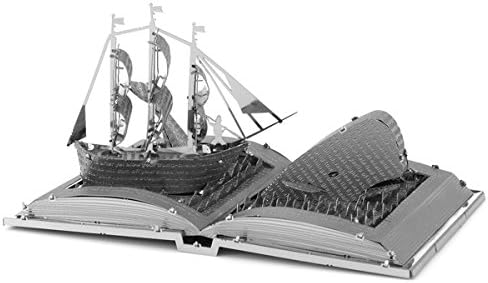 Fascinations Metal Earth Book Sculpture 3D Metal Model Kits - Moby Dick e The Old Man and the Sea - Conjunto de 2