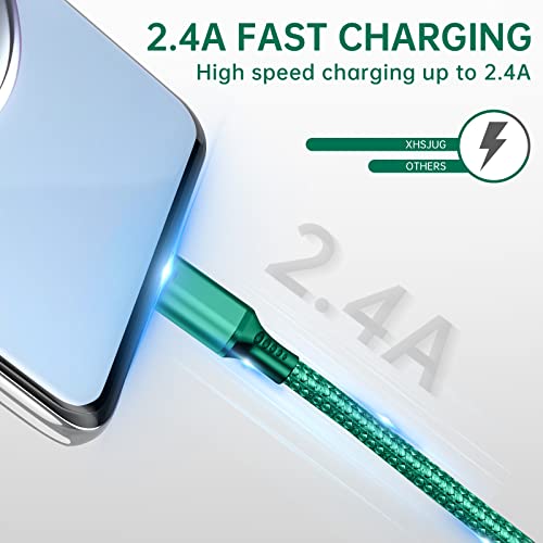 2 pacote 3 .3/6,6 pés Cabo Lightning [Certificado MFI] IPhone Fast Charger Cord Compatível com iPhone 14/13/12/11/x/xs/xr/xs max/8ipad