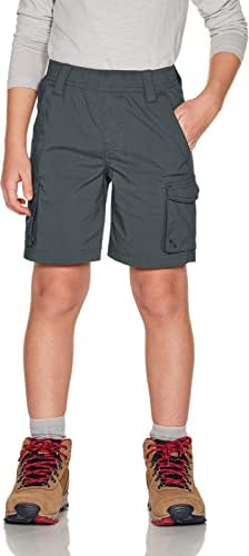 CQR Kids Youth puxe shorts de carga, shorts de caminhada ao ar livre, curto atlético da cintura elástica leve e elástica com bolsos