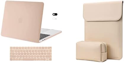 Mosis compatível com MacBook Pro 13 polegadas Caso 2023, 2022, 2021- M2 M1, manga de laptop de couro falso com bolsa pequena