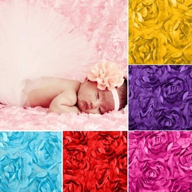 Baby recém -nascido 3d Rose Flower Photo Prop Rug Bobet Baby Bonnet