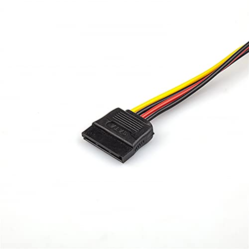 10GTEK SATA Power Extension Cable, 15pin sata macho a 4pin feminino lp4, 8 polegadas, pacote de 5